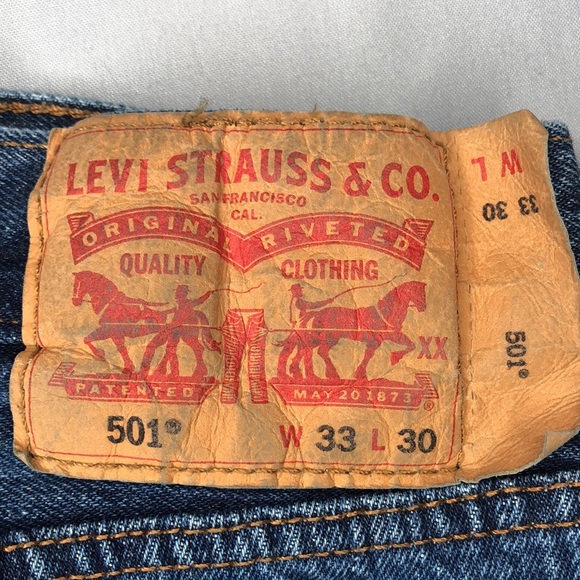 Levi’s Men’s 501 XX Blank Red Tab Button Fly Original Fit Denim Jeans - Picture 5 of 10